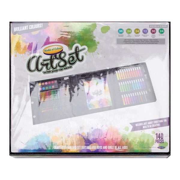 Pop-Up Easel Art Set 140 Pieces