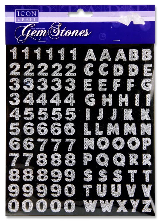  ArtSkills Silver Gem Letter Stickers, Project and