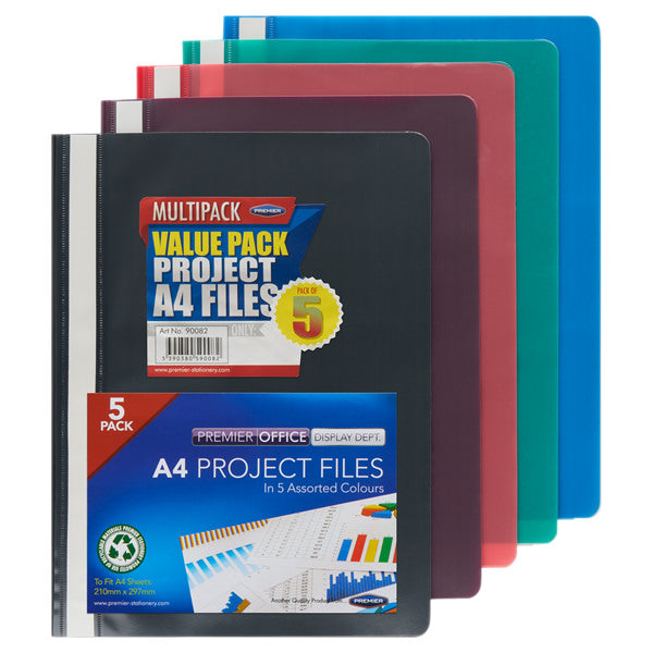 Project File Professional PREMIER OFFICE PKT.5 A4 ASST COLOURS PROJECT FILES – McArdles iSchool